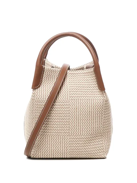 Loro Piana mini woven leather-trimmed tote bag Neutrals FAP5390B5DP