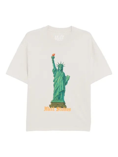 Melt graphic=print T-shirt Neutrals MS5027