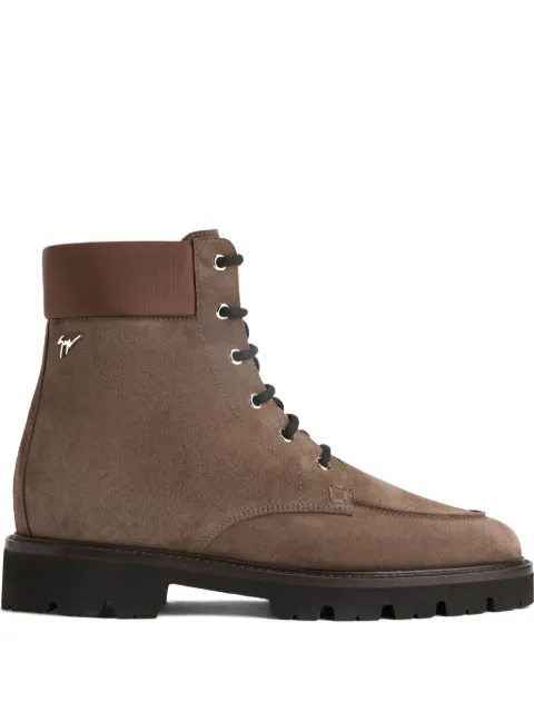 Giuseppe Zanotti ZHENO lace-up suede boots Brown IU50023003