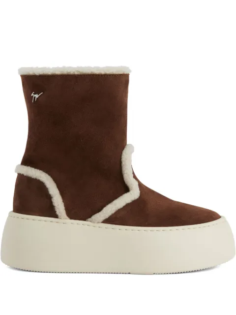 Giuseppe Zanotti Gz League shearling platform boots Brown RW50029002