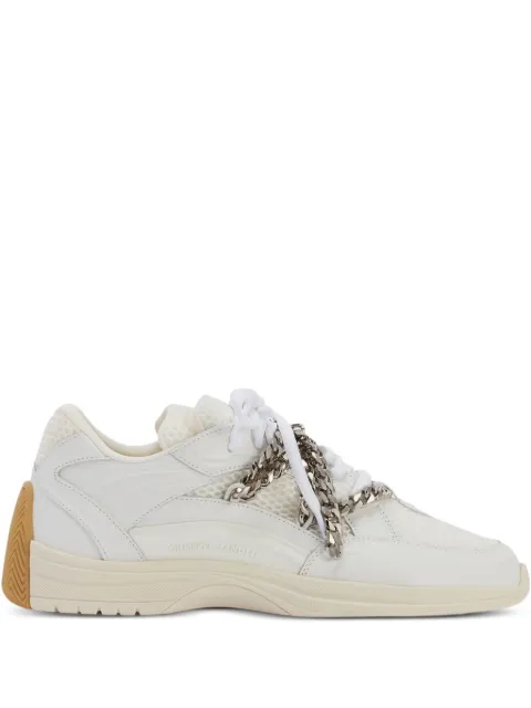 Giuseppe Zanotti lace chain leather sneakers White RU50047002