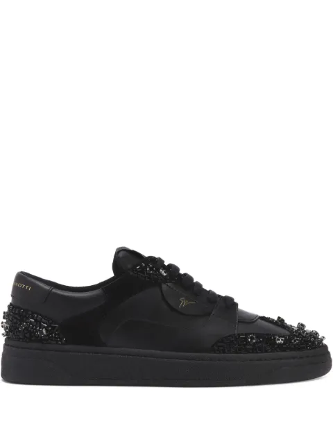 Giuseppe Zanotti suede bead sneakers Black RU50046001