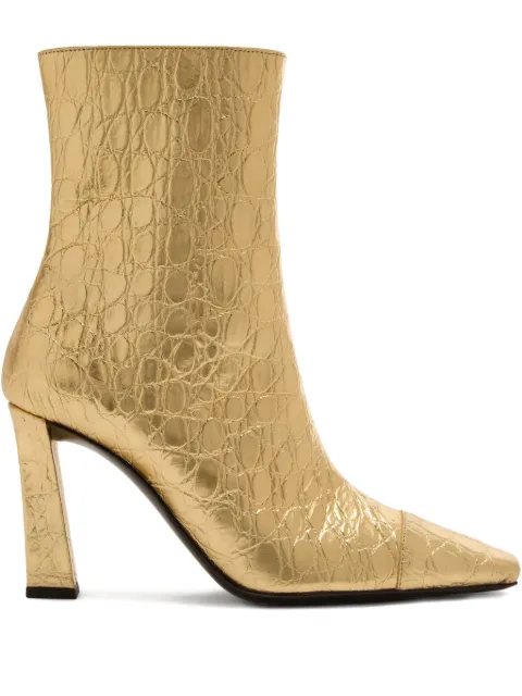 Giuseppe Zanotti 90mm Janiee crocodile-print square-toe boots Gold I570000001