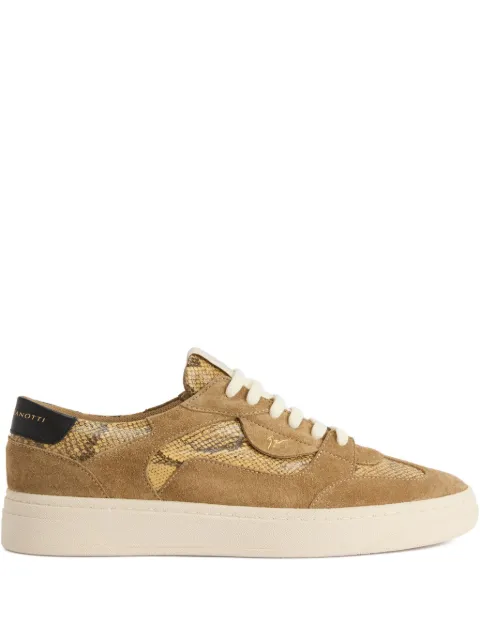 Giuseppe Zanotti reptile-print leather sneakers Brown RU50019001