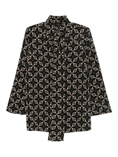 Babylone Paris geometric-pattern shirt Black S00305NERO