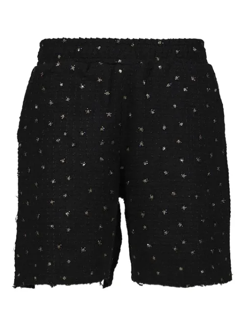 Honor The Gift embellished tweed shorts Black HTG250320BLK