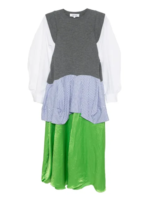 Enföld striped layered dress Grey 300HA2331930