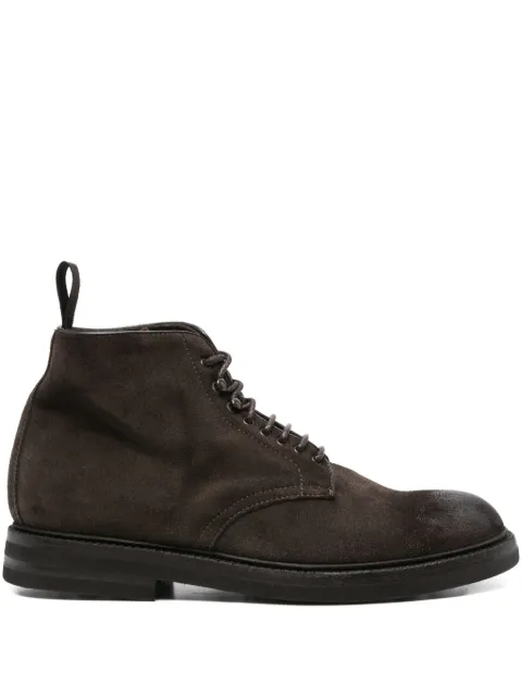 Green George lace-up suede boots Brown 4088
