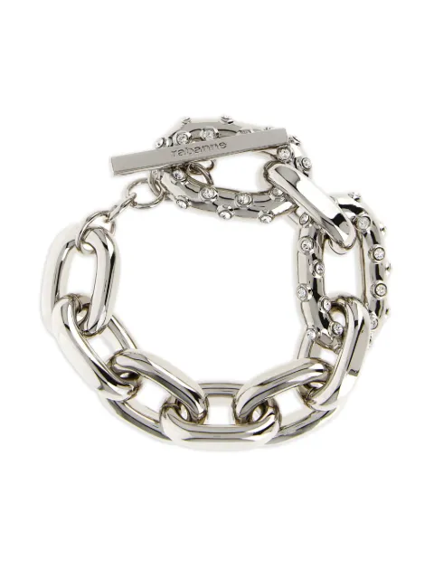 Rabanne XL Link crystal-embellished chain bracelet Silver 25HBB0013MET814