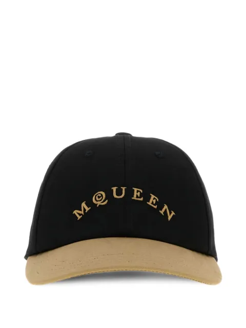 Alexander McQueen two-tone cotton baseball cap Black 8468054105Q