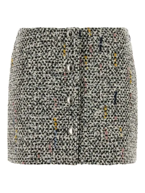 Alessandra Rich tweed sequinned mini skirt Neutrals FABX4191F4589