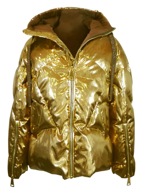 Khrisjoy hooded puffer jacket Gold KWF25R06011NY0027GLD001