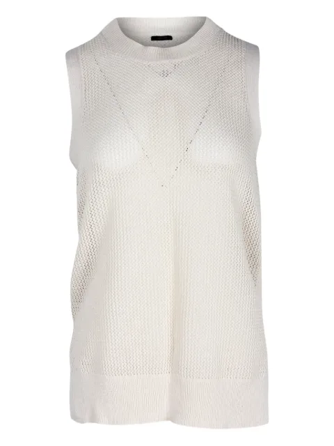 JOSEPH sleeveless cotton top White NAPPUHKCL359869W