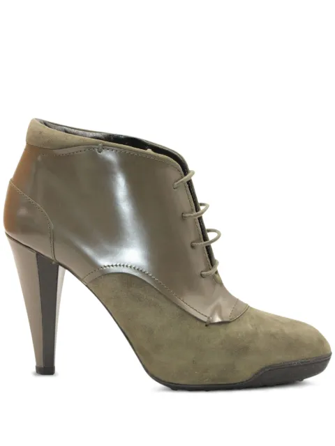 Tod's Vintage suede lace-up boots Green TONPUGBSH337454W