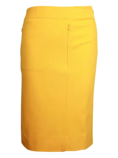 DVF Diane von Furstenberg dual-zip pencil skirt Yellow NAPPUGBCL261420W