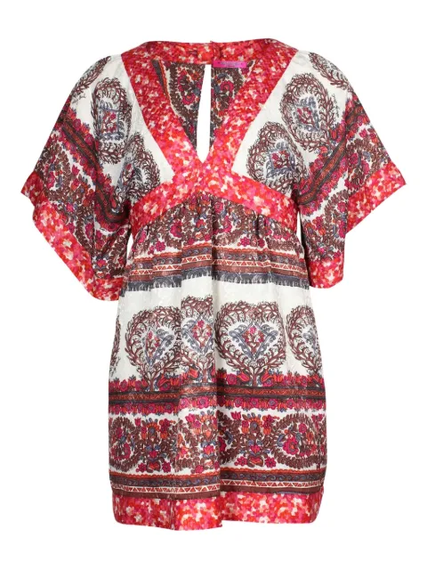 Anna Sui Vintage printed mini dress Red NAPPUGBCL238543W