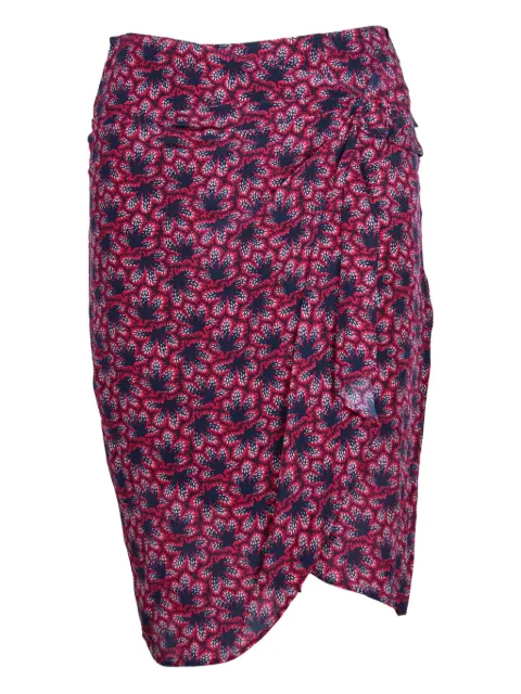 Isabel Marant Vintage floral-print wrap skirt Pink NAPPUHKCL362421W