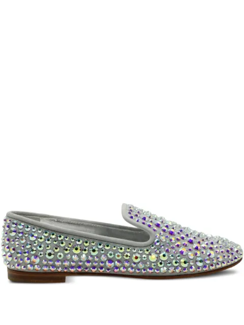 Giuseppe Zanotti Vintage crystal-embellished loafers Grey NAPPUGBSH301295W