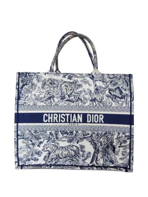 Christian Dior Pre-Owned small Book toile de jouy tote bag Blue NAPBKGBBA282598W