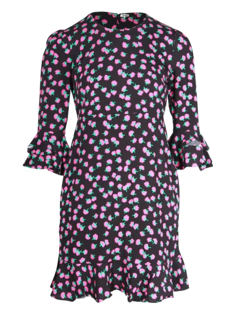 Dvf Vintage floral-print mini dress Black TONPUGBCL346327W