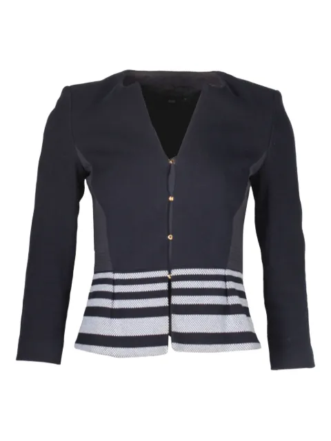 BOSS Jeisina textured striped jacket Blue TONPUGBCL303695W