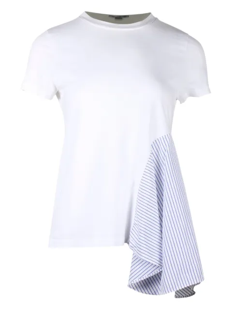 Stella McCartney Pre-Owned stripe-panel cotton T-shirt White NAPPUHKCL370870W