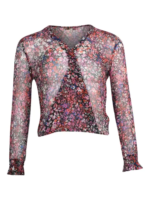 Maje floral-print ruffled top Pink TONPUGBCL206964W