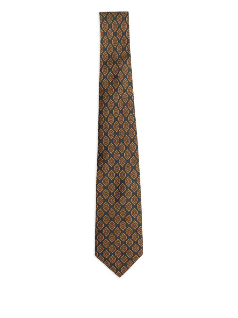 Nina Ricci Pre-Owned patterned silk tie Blue MRPPUGBAC278164M