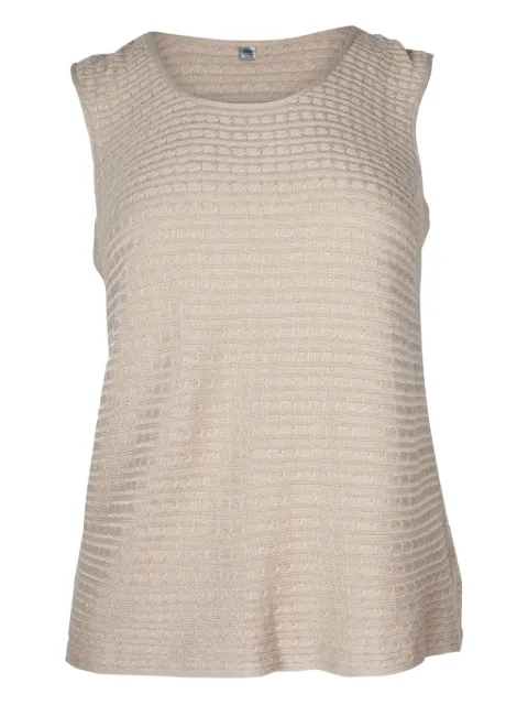 Giorgio Armani Pre-Owned knitted sleeveless top Neutrals NAPPUGBCL275111W