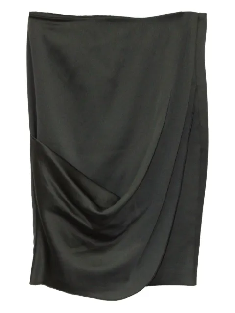 Emporio Armani Pre-Owned draped pencil midi skirt Black TONPUGBCL168096W