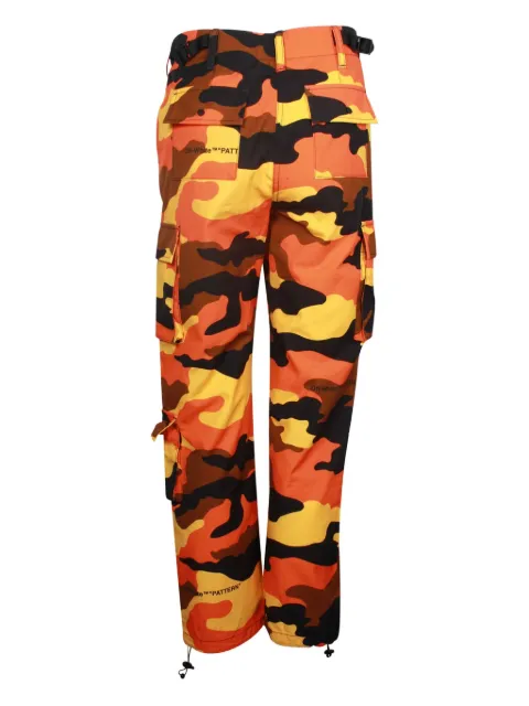 Off-White Pre-Owned camouflage-print cargo pants Orange NAPPUGBCL281760W