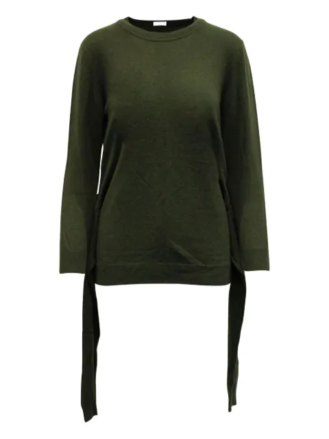 SANDRO tie-detail wool sweater Green NAPPUGBCL157610M