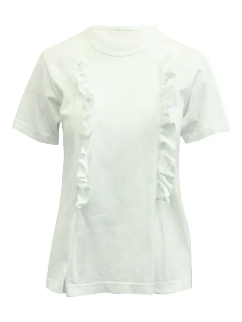 Comme Des Garçons Pre-Owned ruffle-detail T-shirt White NAPPUGBCL177301W