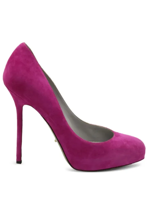 Sergio Rossi Vintage suede heeled pumps Pink NAPPUGBSH255180W