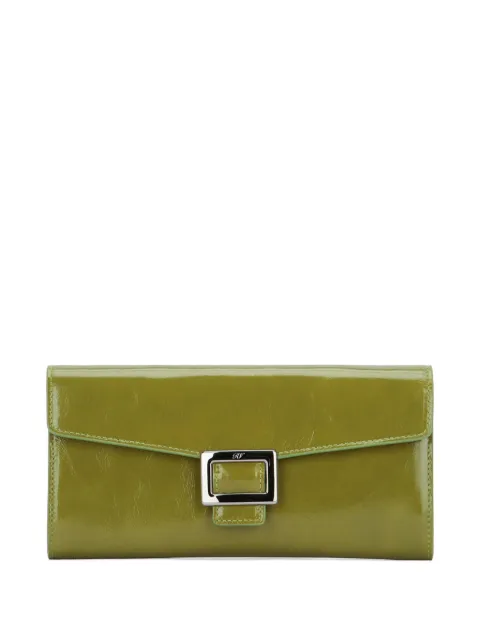 Roger Vivier Belle leather wallet Green RAWAWSB4400UKP