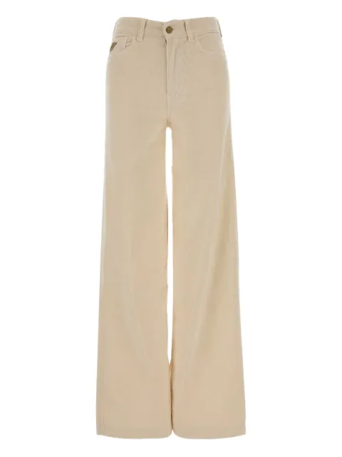 LOIS JEANS logo-patch corduroy jeans Neutrals 34407765