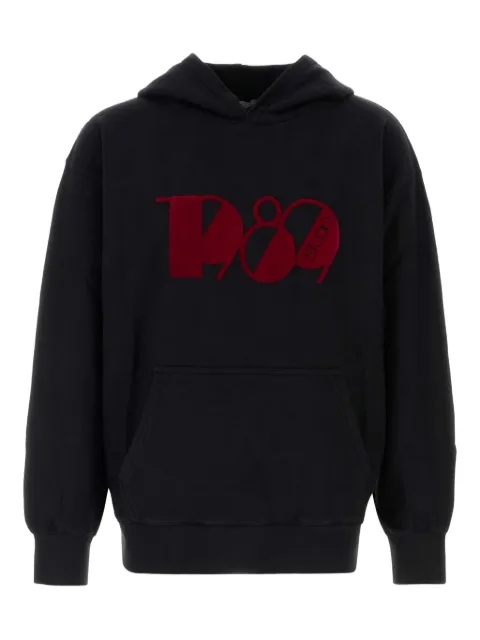 1989 STUDIO logo-embellishment cotton hoodie Black F04MMC007FLE003
