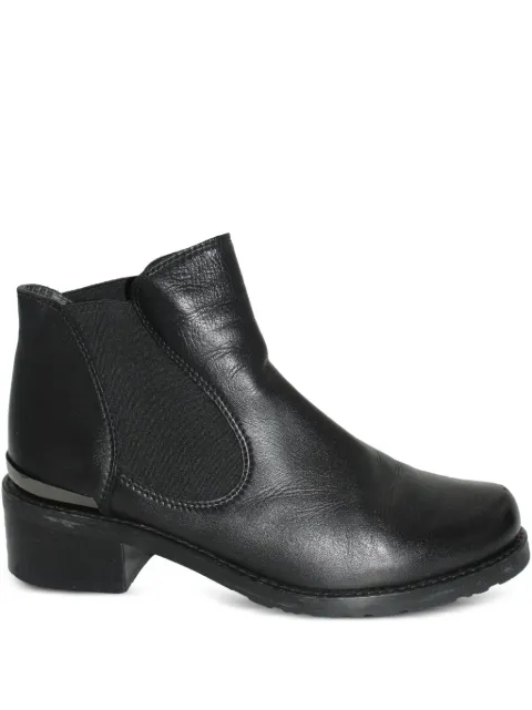 Stuart Weitzman leather elastic-panel Chelsea boots Black TONPUHKSH361885W