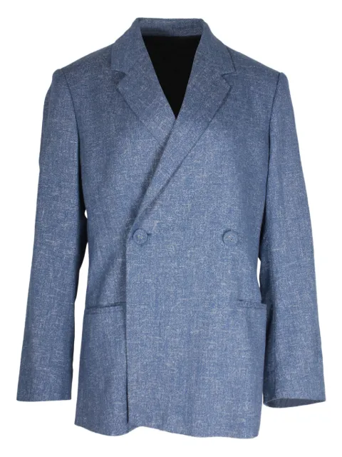 TOTEME Loreo double-breasted mélange blazer Blue NAPPUHKCL360878W