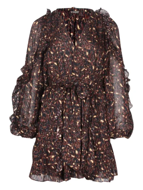 Ulla Johnson printed ruffle mini dress Black NAPPUGBCL341348W
