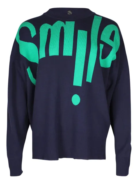 SANDRO jacquard embroidered sweater Blue NAPPUGBCL243899W