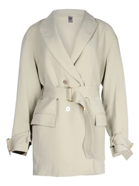 Dion Lee belted cocoon coat Green NAPPUGBCL302461W