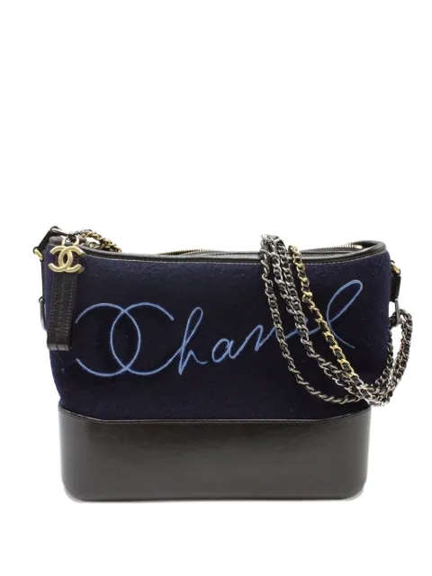 CHANEL Pre-Owned Paris-Hamburg Gabrielle embroidered crossbody bag Blue NAPBKGBBA282732W
