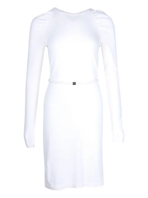 CHANEL Pre-Owned long-sleeved cashmere dress White NAPPUHKCL362285W