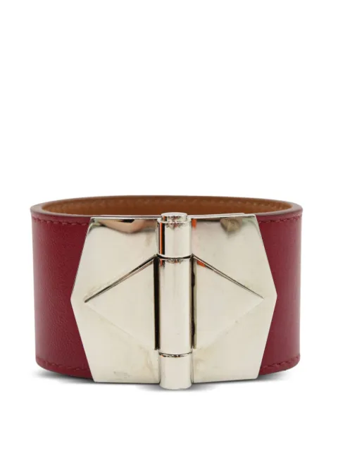 Hermès Pre-Owned Bérénice Cuir bracelet Red NAPPUGBJE346933W