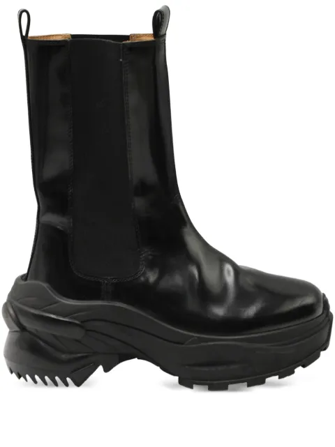 Maison Martin Margiela Pre-Owned ridged-sole leather boots Black NAPPUGBSH257611W