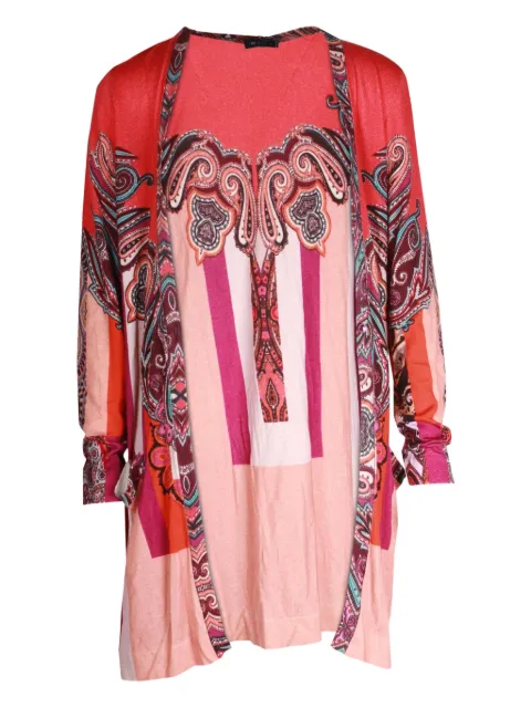 Etro Vintage paisley-print striped jacket Red NAPPUHKCL357557W