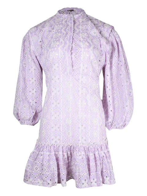 Maje eyelet-embroidered mini dress Purple NAPPUGBCL264928W