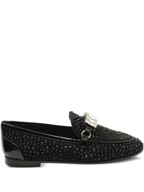 Giuseppe Zanotti Vintage crystal-embellished loafers Black NAPPUGBSH301302W
