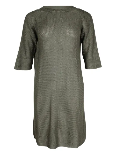Hermès Pre-Owned crew-neck silk dress Green NAPPUGBCL268444W